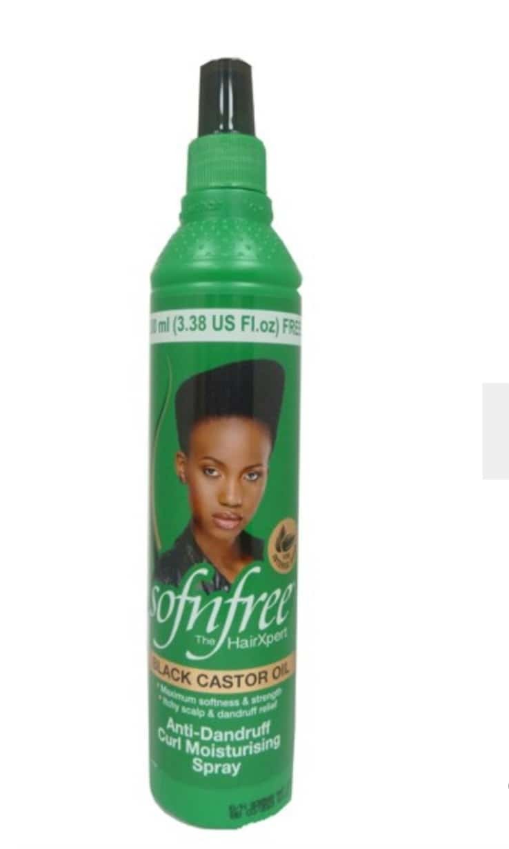 Sofn'free Black Castor Oil Anti-dandruff Curl Moisturising Spray For Hair | - Image 1