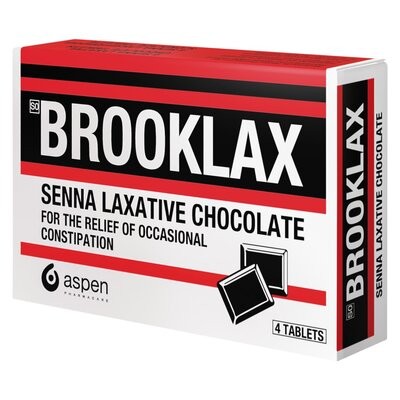 Brooklax Chocolate Laxative For Constipation 4ea - Image 1